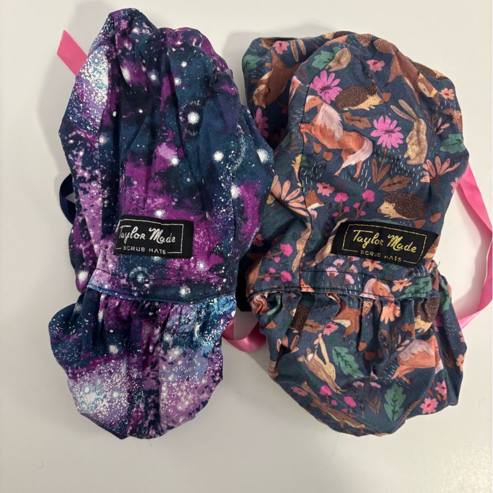 TaylorMade Women's Hats - Purple Galaxy and woodland critters